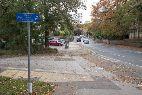 Rejoin carriageway, A59 Holgate Road, York