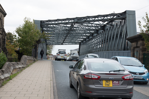Bridge over the railway, A59 Holgate Road