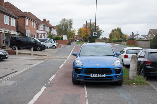 Cycle route after the junction with Ouseburn Avenue