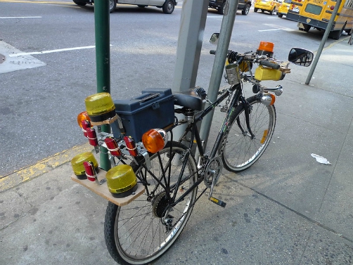 Bicycle with lights