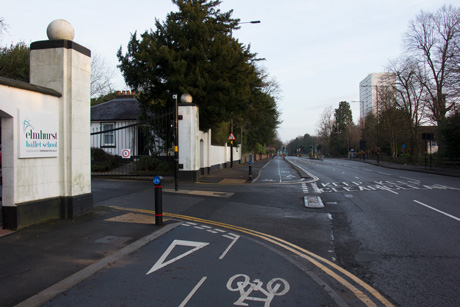 Entrance to Elmhurst Ballet School