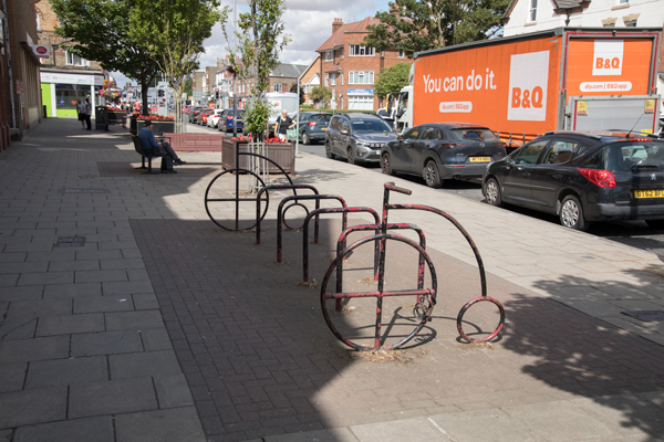 Penny Farthing bike racks, Bridlington