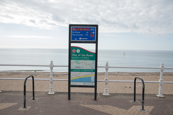 End of the Way of the Roses in Bridlington