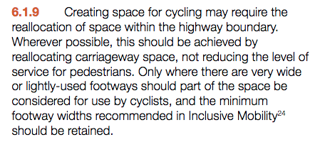 Para. 6.1.9, LTN 1/20