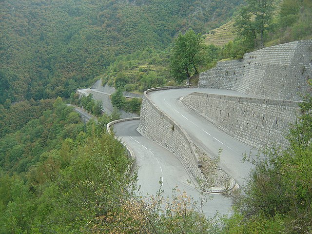 Hairpins on ascent of Col de Turini