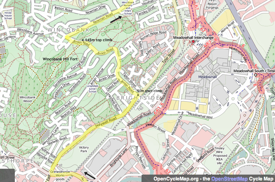 Cote de Jenkin Road Tour de France map