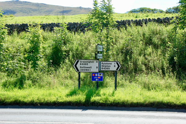 Road signs at Cracoe