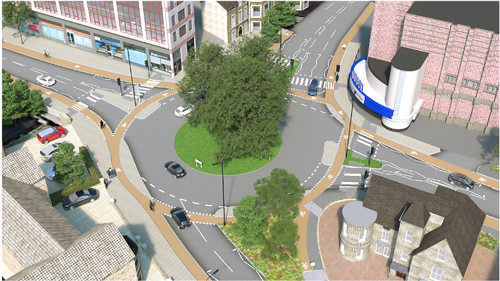Harrogate Station Gateway, Dutch roundabout