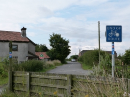 End of cycle route sign