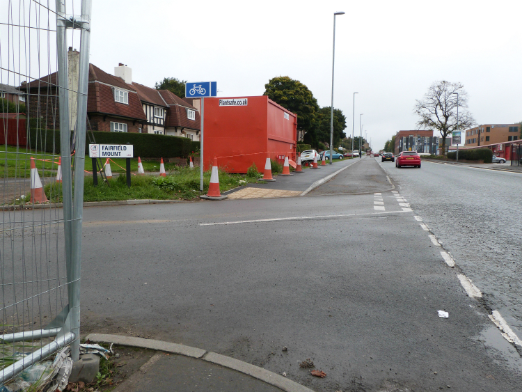 Cycle Superhighway junction with Fairfield Mount
