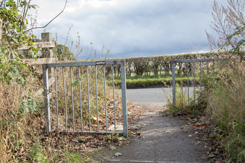 B1222 cycle path chicane barriers