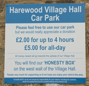 Harewood Village Hall parking