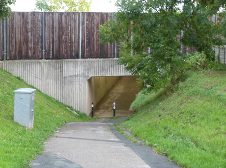 Cycle route 66 underpass under A1