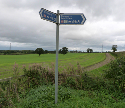 Sign on NCN route 66