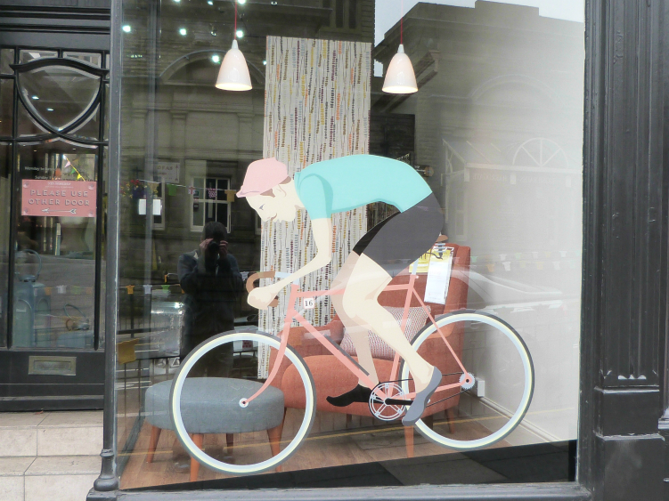 Sofa Workshop, Harrogate, with Tour de France decorations Sofa Workshop, Harrogate, with Tour de France decorations