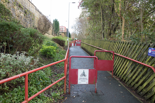 Ramp up to Mytholmroyd Station