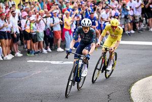 Vingegaard and Pogacar on Stage 11 TDF 2024