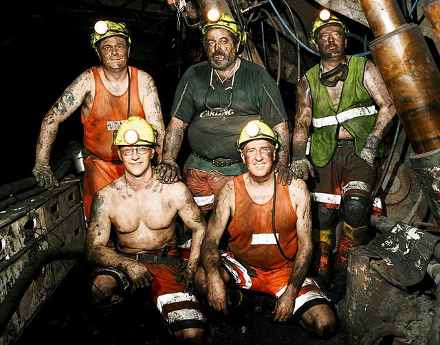 Miners at Kellingley Colliery Miners at Kellingley Colliery