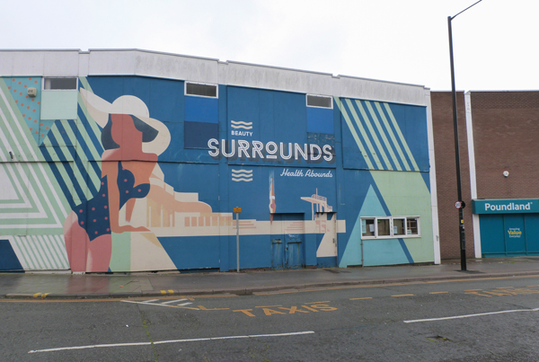 Mural on the Arndale Centre, Morecambe