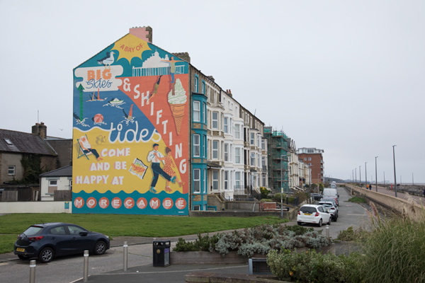 Mural advertising Morecambe