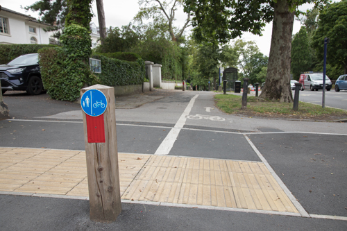 The Mount cycle track the other side of Albemarle Road