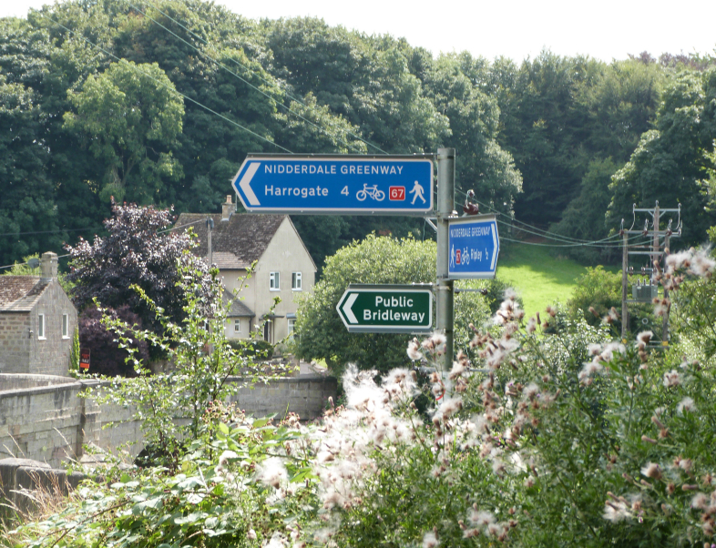 Signs on the Nidderdale Greenway