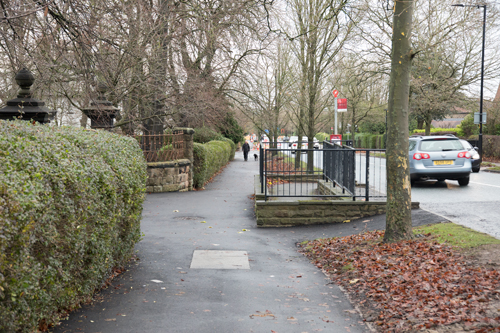 Bus stop on Otley Road Cycleway