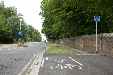 End of Route sign at junction of Beckwith Head Road and Otley Road