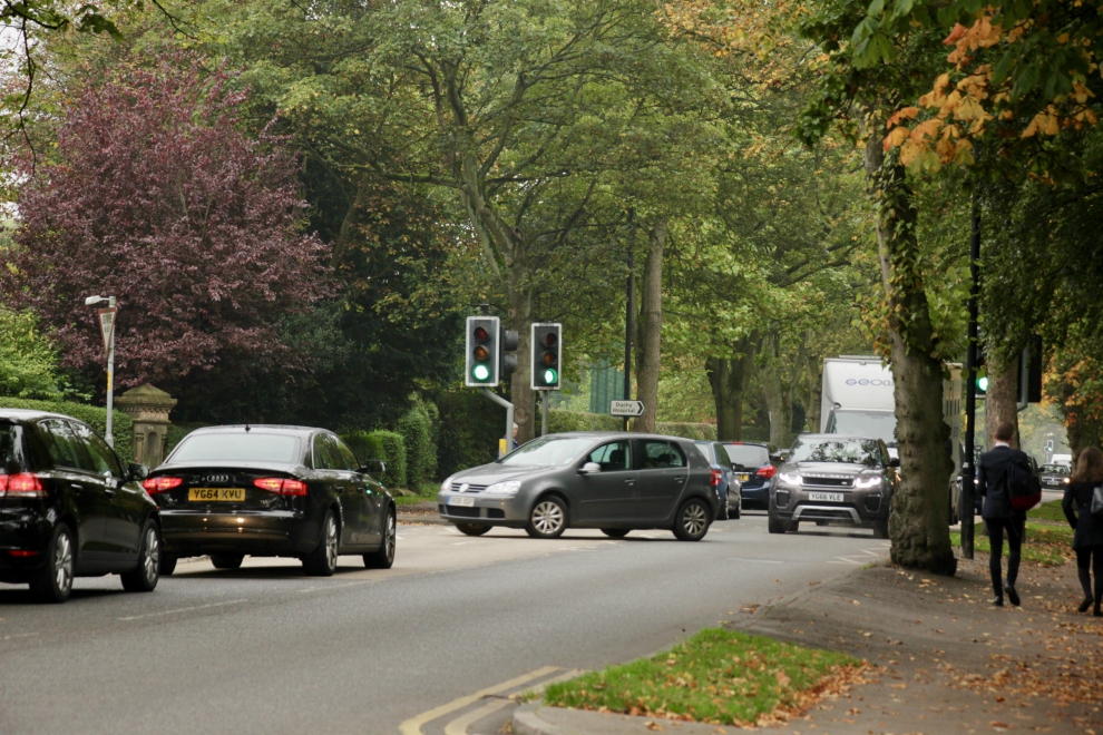 Traffic on Otley Road Harrogate
