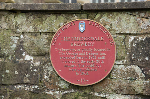 Nidderdale Brewery plaque