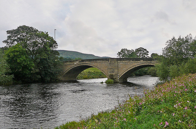 Pool, bridge over the Wharfe Pool, bridge over the Wharfe