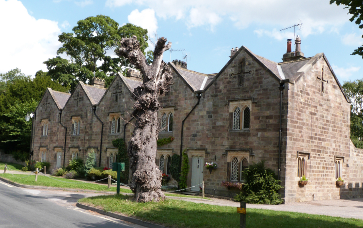Terraced stone cottages, Ripley