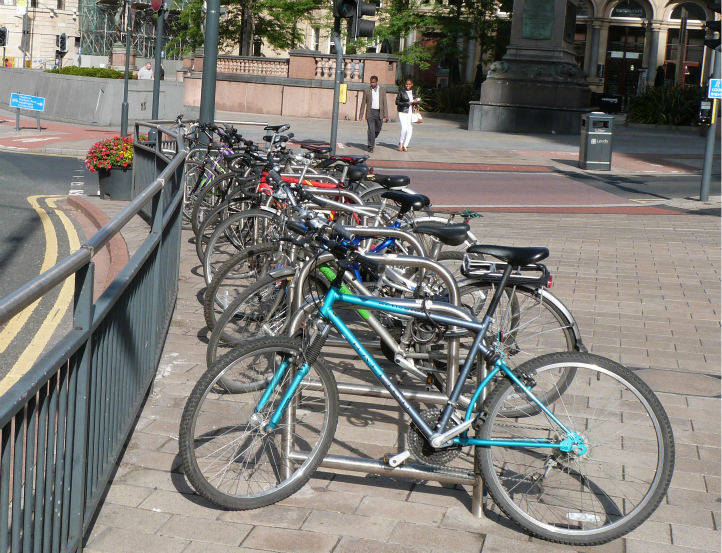 Cycle parking, City Square, Leeds