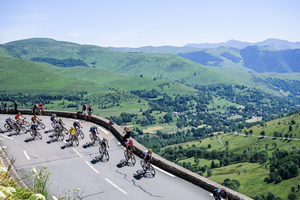 Riders on Stage 15 of the Tour de France 2024