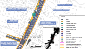 Part of the Transforming Cities Fund design for Tadcaster Rd, York
