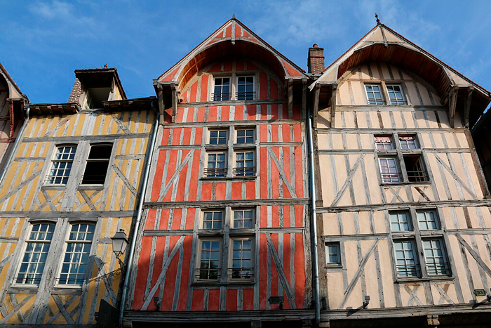 Half-timbered houses in Troyes