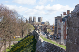 York city walls and Minster