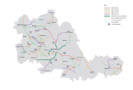 West Midlands cycle map